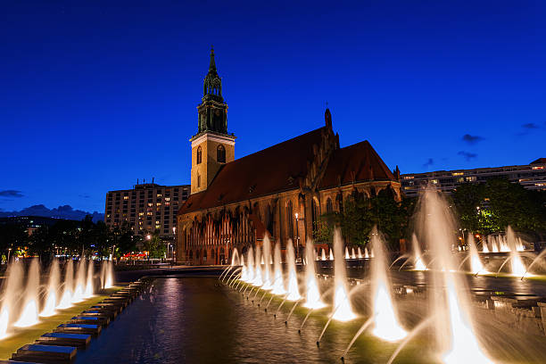 istock St Marys Church in Berlin, Germany, at night 536870510