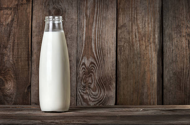 istock Natural whole milk in a bottle 536871364