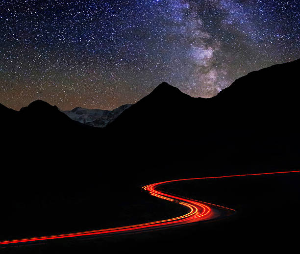 istock Road in the mountains at night 536872135
