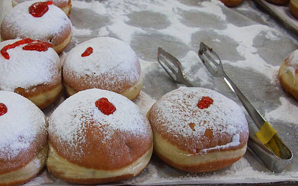 istock Festive sweet donuts for Hanukkah holiday 536872790