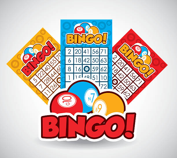 illustrazioni stock, clip art, cartoni animati e icone di tendenza di bingo design, illustrazione vettoriale. - tombola