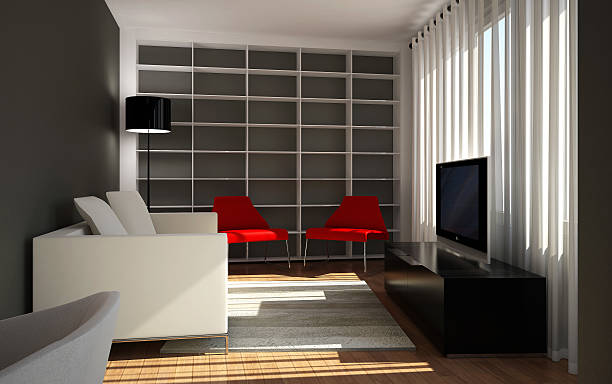 istock 3d rendering of a living room interior design 536873448