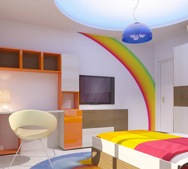 istock 3D interior design of nursery - bedroom 536873512