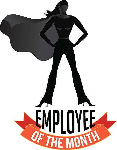 istock Female employee of the month isolated on white 536874159