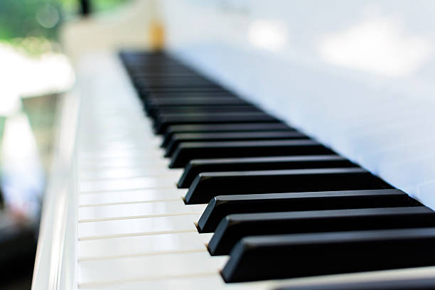 istock piano key on white piano 536874213