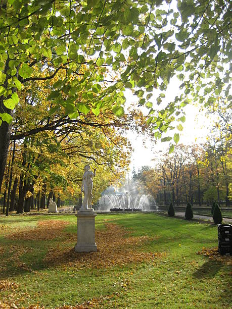 istock Sculpture and fountain in the park 536877403