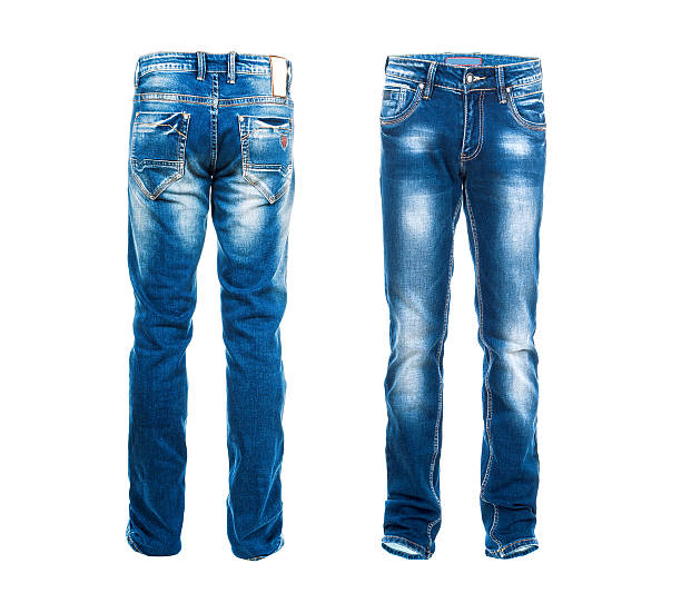 istock Blue jeans isolated on the white background 536877803