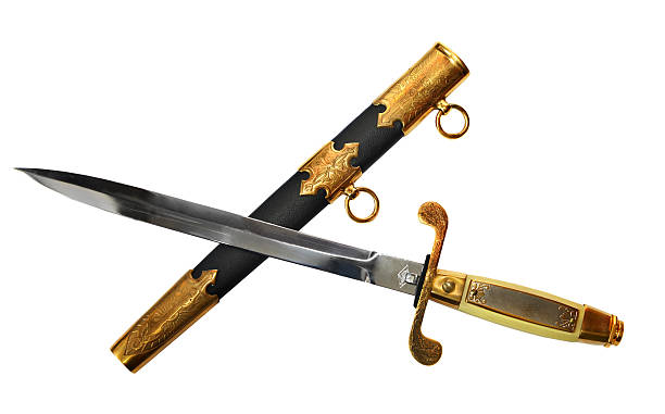 istock Small sword and decorated scabbard crossed 536878239
