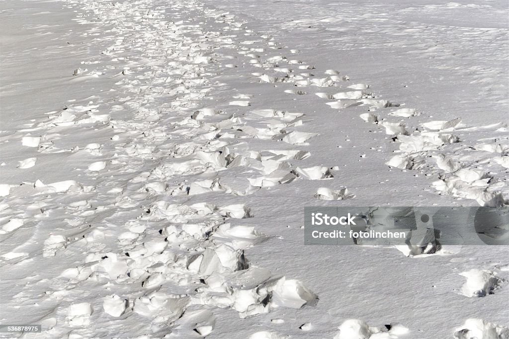 Fußabdrücke im Schnee - Lizenzfrei 2015 Stock-Foto