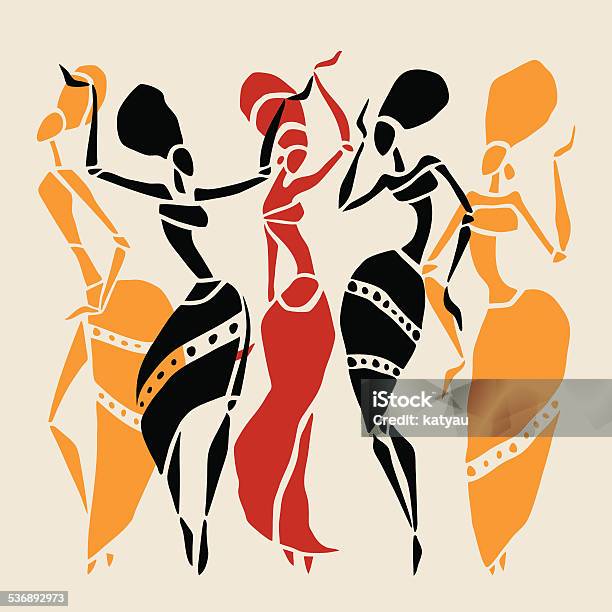 African Silhouette Set Stock Illustration - Download Image Now - 2015, Abstract, Adult