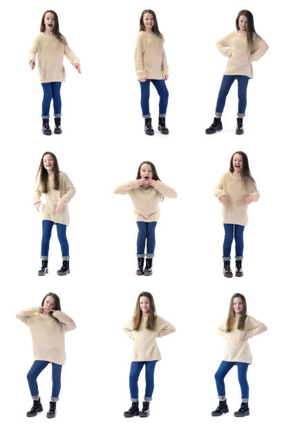 istock Girl in multiple poses full portrait 536893705