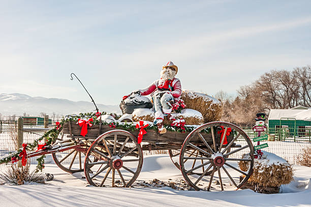 Cowboy Santa - foto de stock