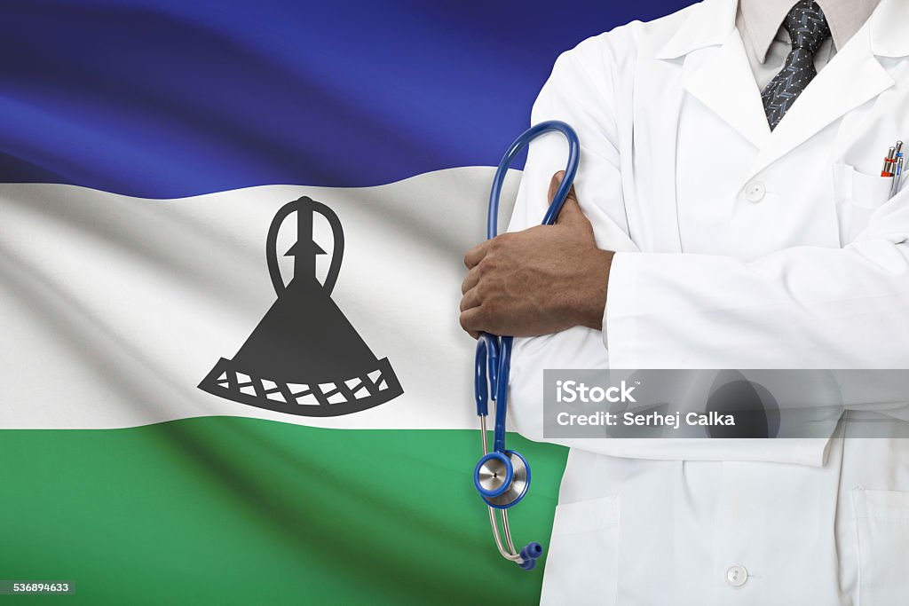 Concept of national healthcare system - Lesotho 2015 Stock Photo