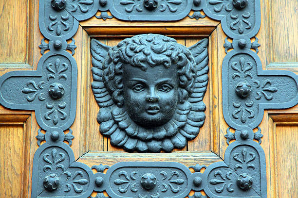 A tomb cherub at Canterbury Cathedral, Kent