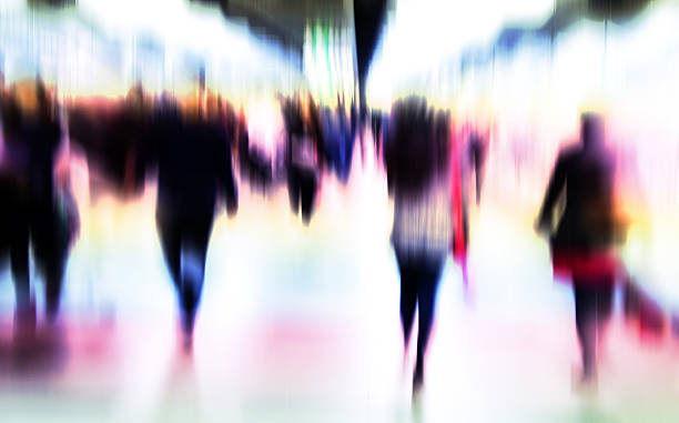 istock abstract business people activity at big city. Blur motion. 536895499