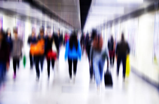 istock abstract business people activity at big city. Blur motion. 536895501