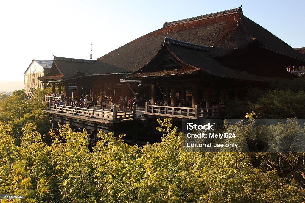 Very Famous Kiyomizudera Temple, Kyoto, Japan Kyoto, Japan - October 7, 2014:Very famous Kiyomizudera Temple, it's an independent Buddhist temple, taken in an afternoon time with sun shining on the temple, many visitors are going to the temple for praying and sight seeing. The temple is part of the Historic Monuments of Ancient Kyoto (Kyoto, Uji and Otsu Cities) UNESCO World Heritage site 2015 Stock Photo