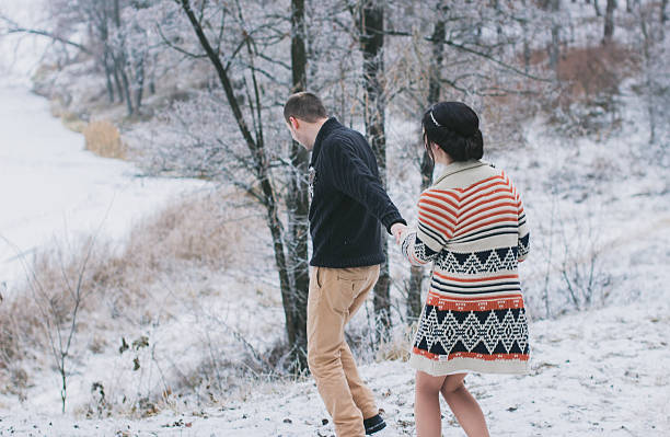 istock Bride and groom walking down the hill 536917987