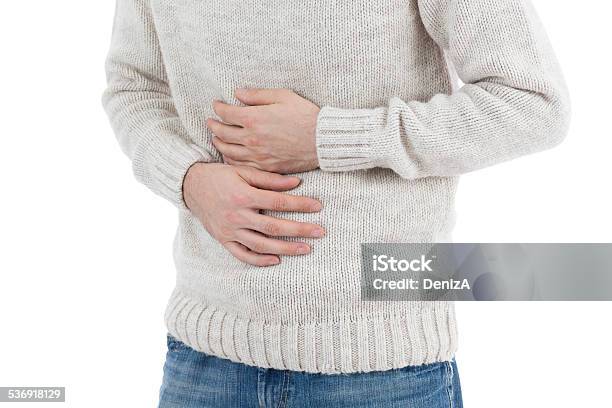 Man In Stomach Pain Stock Photo - Download Image Now - 2015, Abdomen, Adult