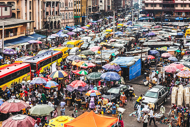 istock Lagos downtown market streets. 536920513