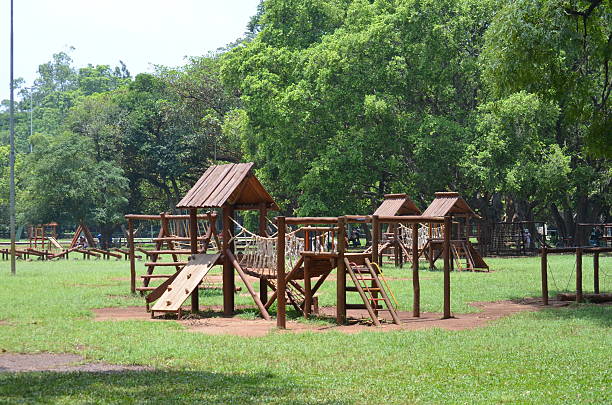 Various toys for children to play, Ibirapuera Park and the City of São Paulo