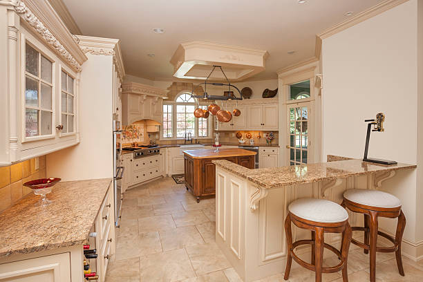 istock Amazing ornate kitchen with marble counter tops. 536950036