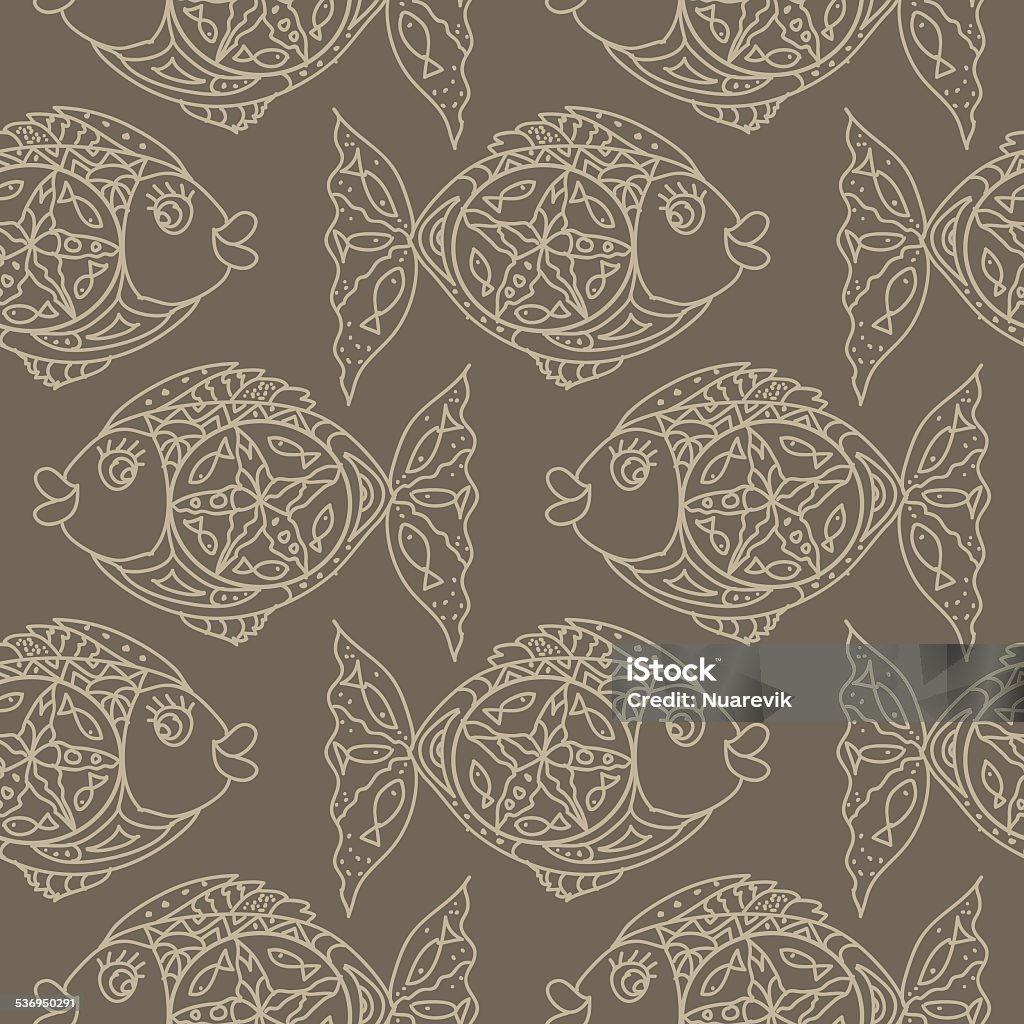 Minimal Fish Pattern Monochrome Fish Seamless Pattern Stock Illustration - Download Image ...
