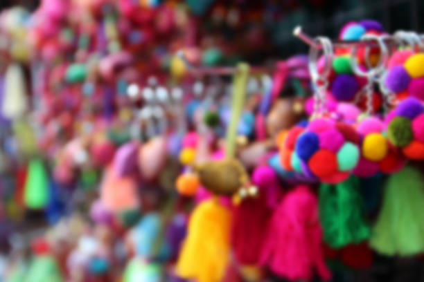 istock blurry image of colorful handmade souvenir key chain 536951529
