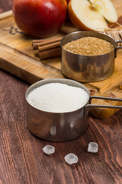 istock Apples. cinnamon and sugar on the wooden table 536952313