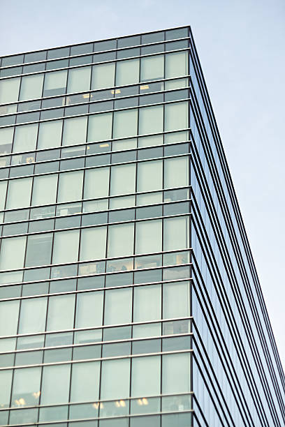 istock Office building with glass facade corner 536953755