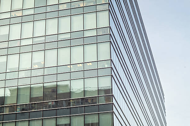 istock Office building with glass facade corner 536953761