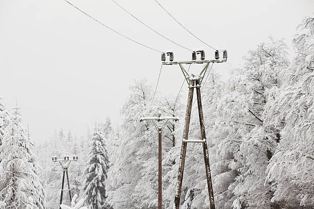 istock Electricity pylons in winter 536954595