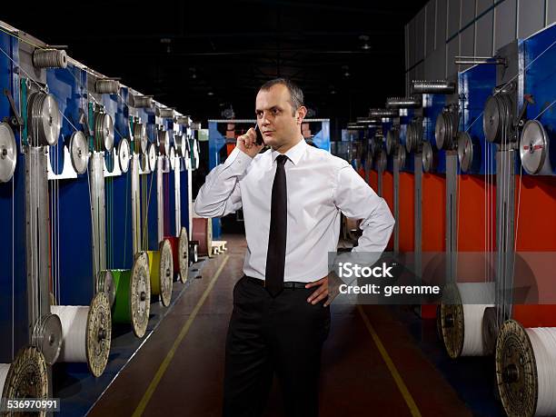 Young Boss Talking On Phone Stock Photo - Download Image Now - 2015, Adult, Adults Only