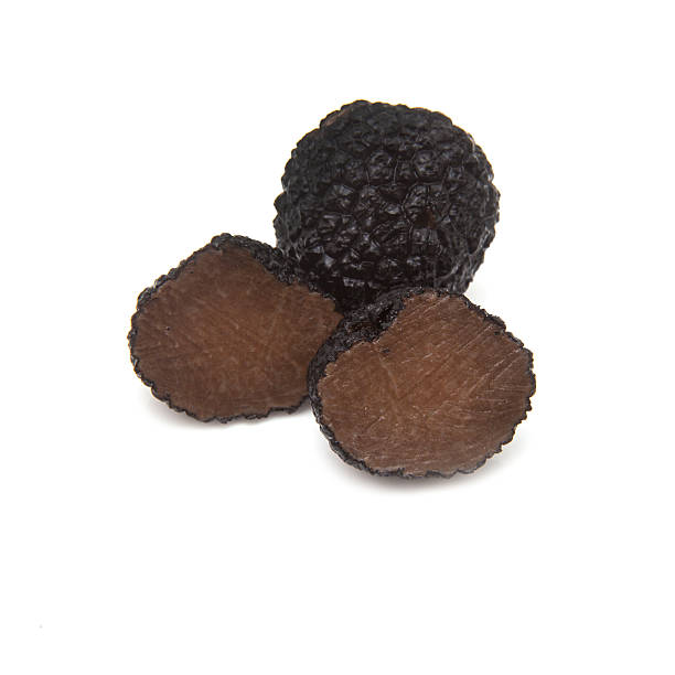 istock Black summer truffle isolated on a white studio background. 536971445