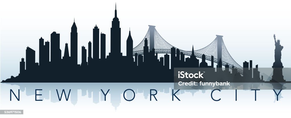 big city silhouette design of vector New York city silhouette.This file was recorded with adobe illustrator cs4 transparent.EPS10 format. New York City stock vector