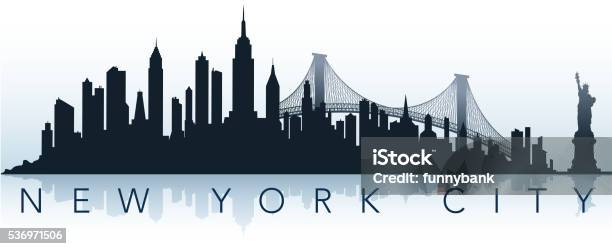 Big City Silhouette Stock Illustration - Download Image Now - New York City, New York State, Vector
