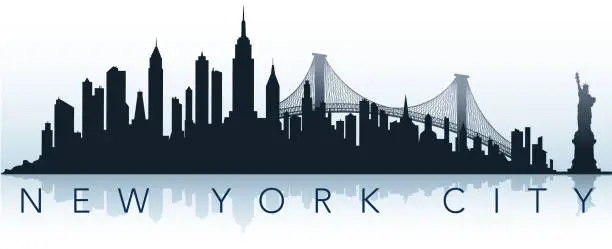 Vector illustration of big city silhouette