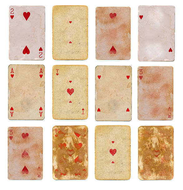 istock twelve  collection  used playing card of hearts 536973993