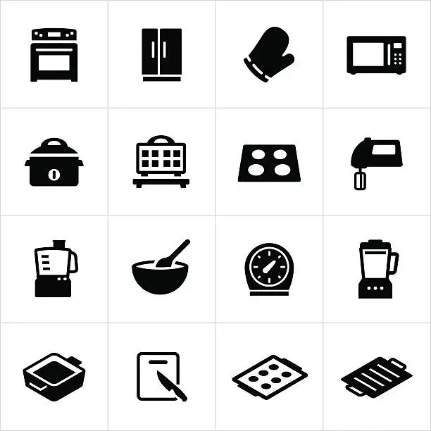 Vector illustration of Cooking Equipment Icons