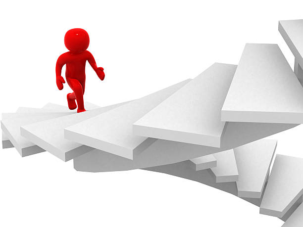 istock Man walking on the stairs 536976817