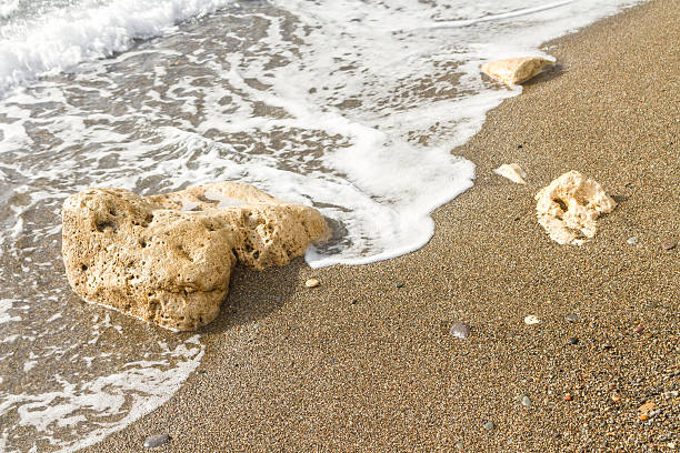 istock Golden sand seashore and sea wave in Crimea 536977029