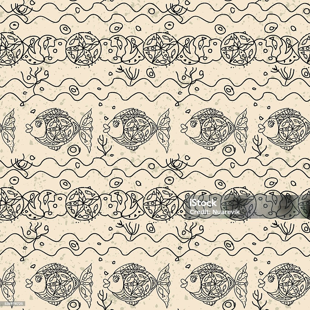 Classic Fish Pattern Monochrome Fish Seamless Pattern Stock Illustration - Download Image ...