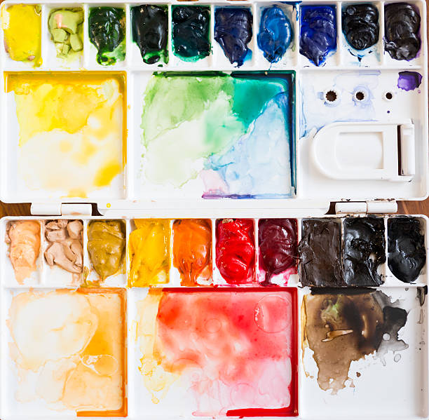 istock Paintbrush and paint palette 537015963