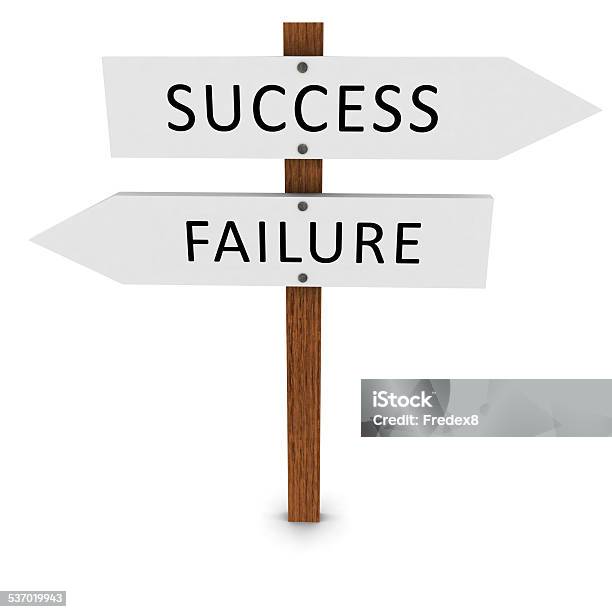 Success And Failure Signs Stock Photo - Download Image Now - 2015, Arrow Symbol, Blank