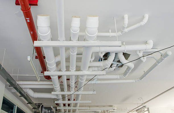 istock industrial pipes at plumbing on the building 537020477