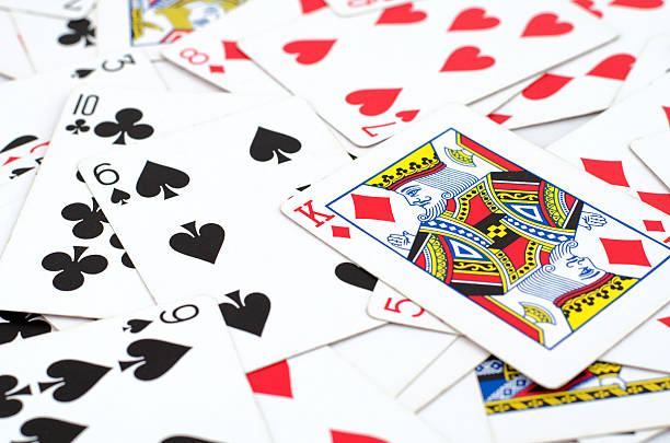 istock Lot of dusty old playing cards 537024182