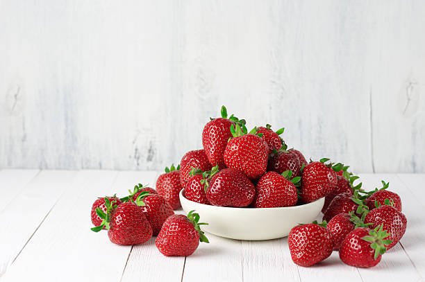 istock Strawberries in white bowl 537038386