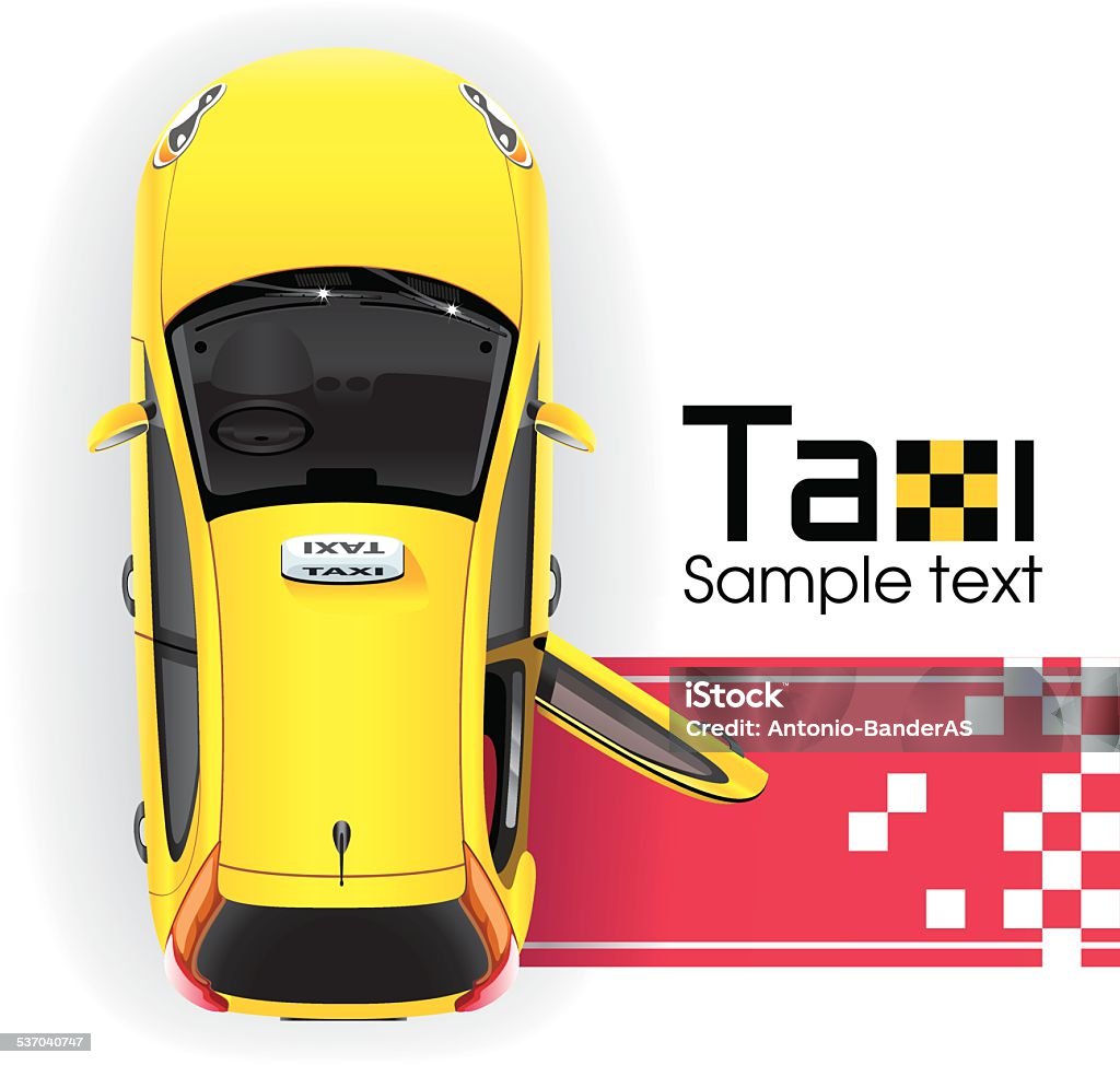 Yellow Taxi on the Red Carpet Yellow taxi with the door open will have a very important person on the red carpet Car Door stock vector