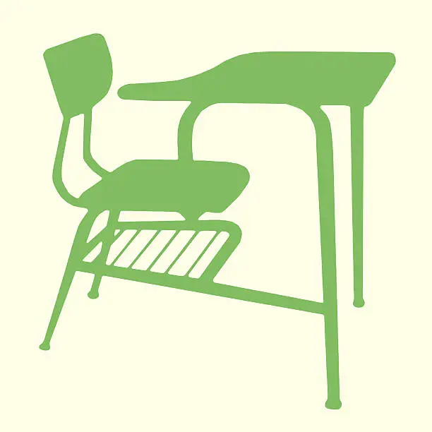 Vector illustration of Student Desk