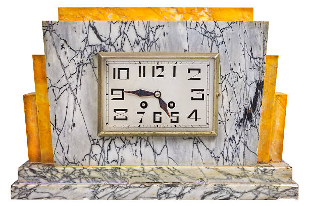 istock Art deco design marble clock from the early twentieth century 537043683